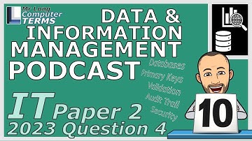 IT | Data & Information | Grade 12 | Paper 2 2023 | Question 4 | Mr Long Computer Terms Podcast