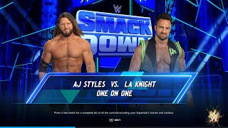 [wwe 2k24] aj styles vs. la knight