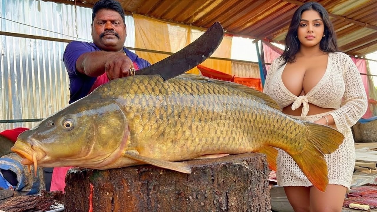Incredible Massive Crap Fish Cutting Show | Seaside Market Legends Skills