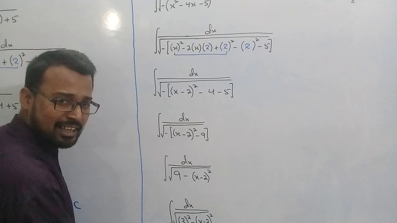 XII Mathematics INTEGRATION BY COMPLETING SQUARE 2 - YouTube