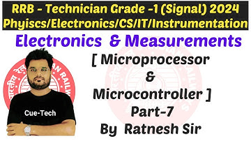 | RRB Technician Grade 1 [Signal ]  Microprocessor Part-7 | Physics/Electronics/CS/IT by Ratnesh Sir