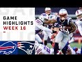 Bills vs. Patriots Week 16 Highlights | NFL 2018