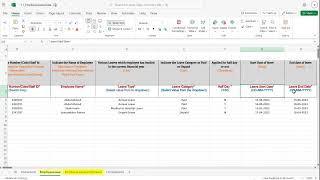 21 HRM Templates | Employee Leave Data