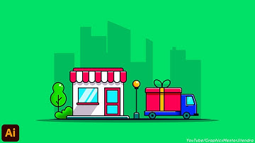 Adobe illustrator Flat illustration | Digital illustration | Adobe illustrator Tutorial