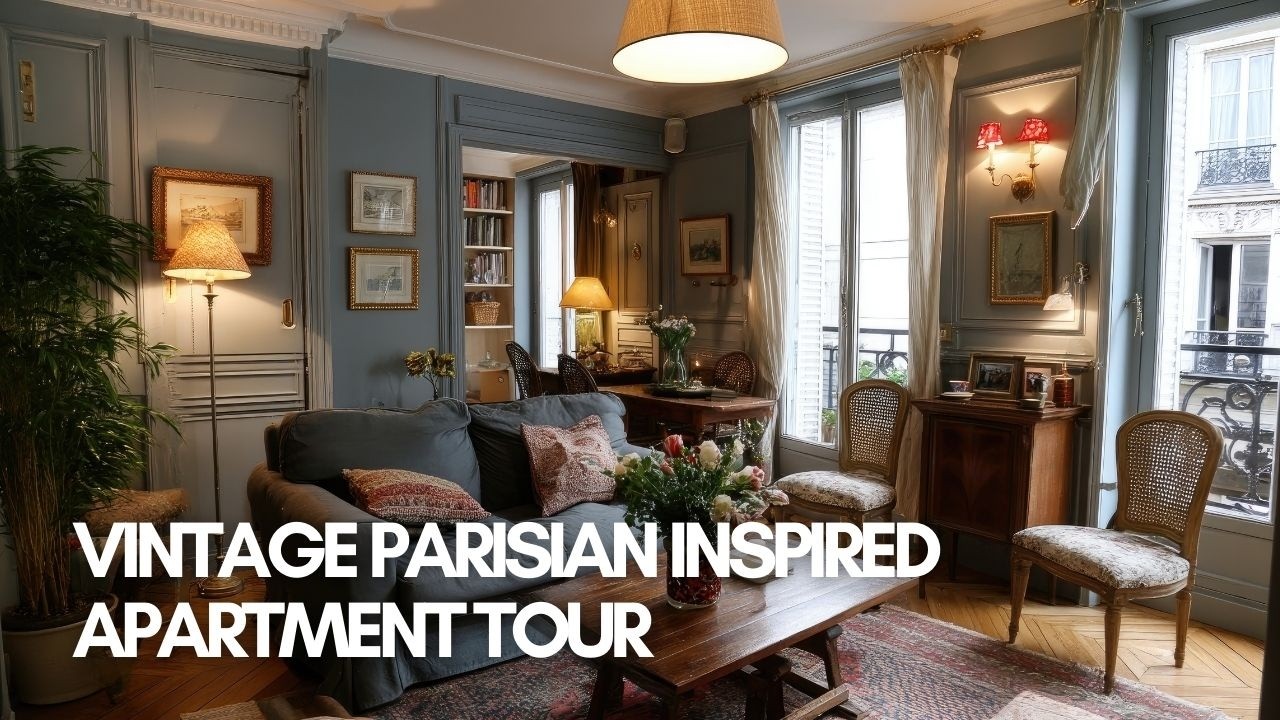 Vintage Parisian Inspired Apartment Tour | Antique Decor, Parisian Style & Modern Home Living