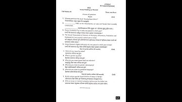 +3 (1st sem) Ethics and values question paper 2022 Sambalpur University