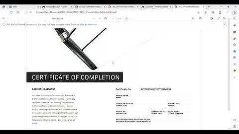 How to download AUTODESK COURSE COMPLETION CERTIFICATE| ARCITE | AUTODESK AUTHORIZED TRAINING CENTER