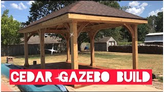 Gazebo build, building a gazebo covered in cedar wood | how to build a gazebo