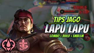 CARA MAIN LAPU LAPU META TERBARU ! BUILD & EMBLEM LAPU LAPU TERSAKIT 2023 ! | LAPU LAPU EXP GAMEPLAY