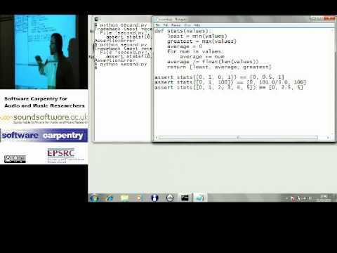 Test-driven development, part 2 (Software Carpentry)
