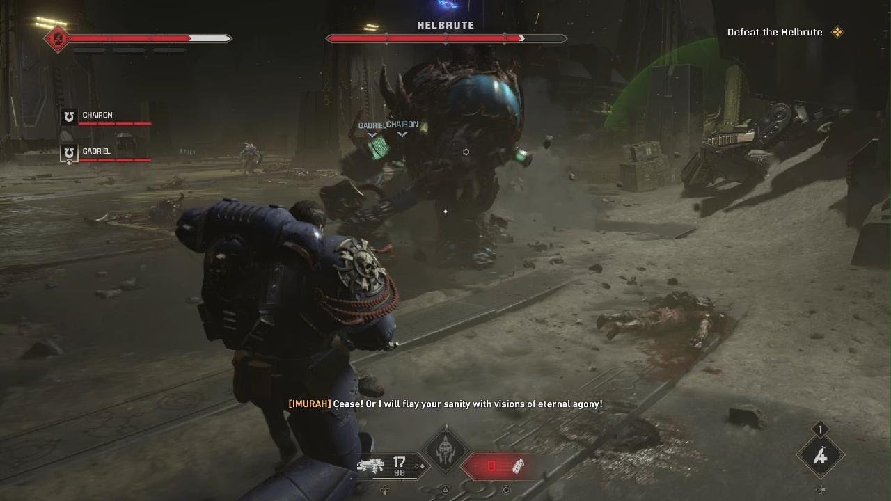 Warhammer 40000: Space Marine 2 Helbrute Boss Fight - YouTube