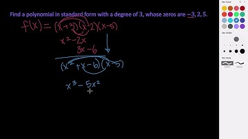Constructing a Polynomial in Standard Form