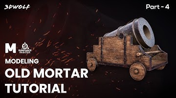 Maya Prop Modeling Tutorial | Creating An Old Mortar in Maya and Substance Painter | Part -  4