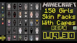 150 Girls Skin Packs With Capes For Minecraft 1.19.30 (Mobile and PC) screenshot 5