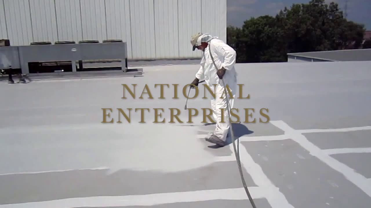 ROOF COATING BY AIRLESS PAINT SPRAYERS A DEMONSTRATION BY NATIONAL ENTERPRISES YouTube