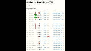 Panthers 2026-2027 schedule