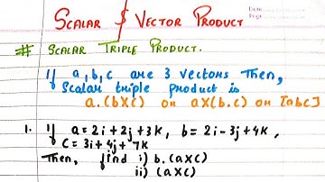 Scalar triple product from vector analysis | Bsc and BA Maths