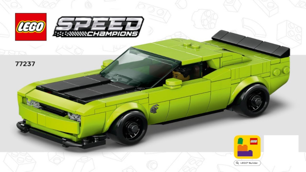 LEGO 77237 Instructions | Speed Champions | Dodge Challenger SRT Hellcat | Dodge