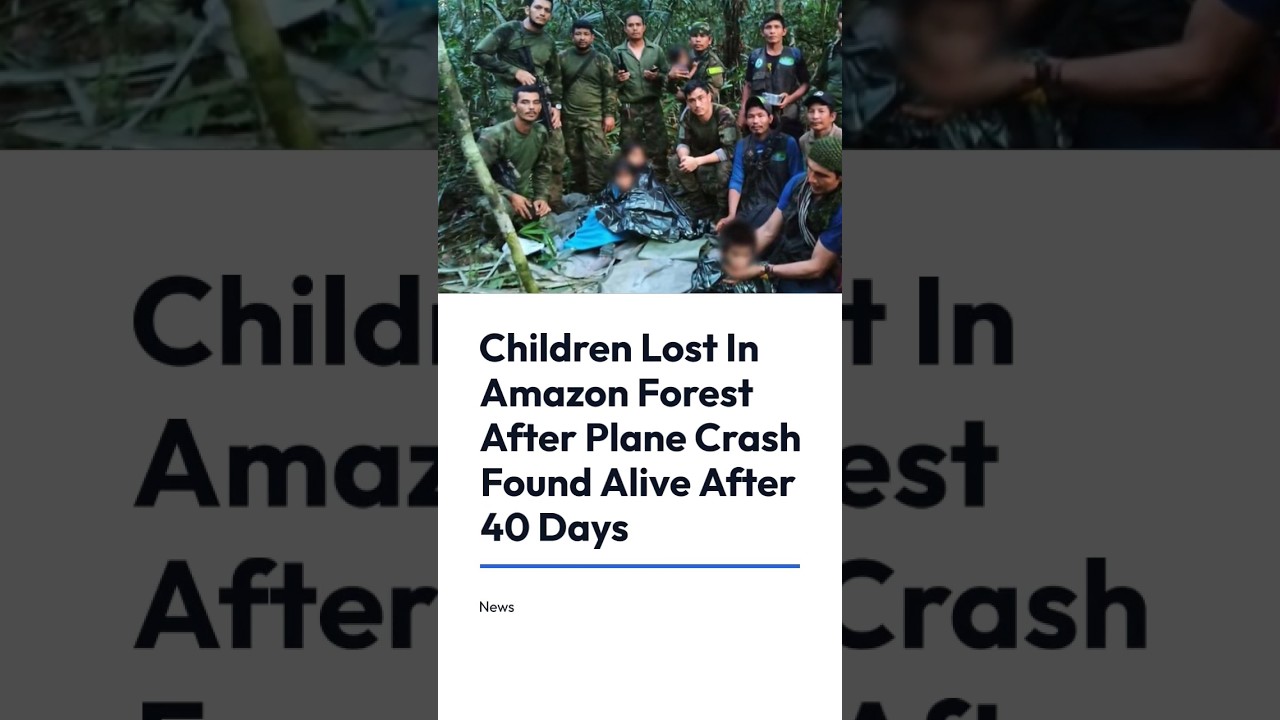 Children Lost In Amazon Forest After Plane Crash Found Alive After 40 ...