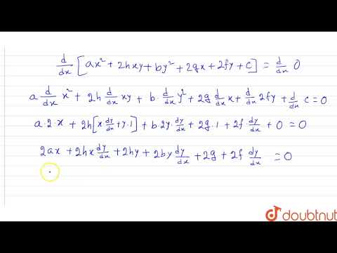 Download Find The Derivatives W R T X Ax 2 2hxy By 2 2gx 2fy C 0 In Mp4 And 3gp Codedwap