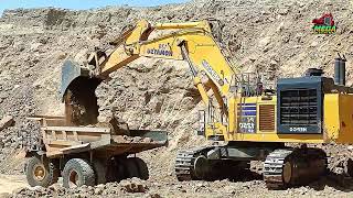 Unstoppable Power | Komatsu PC1250 Excavator Loading Massive Mining Trucks 🚧🔥