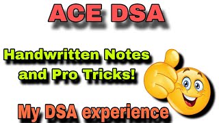 How to Ace DSA: Handwritten Notes and Pro Tricks! #dsa || KVS TRICKS ||