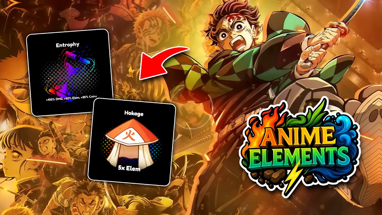 Как я прошел путь от нуба до ОПа в Anime Elements Roblox!