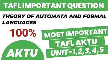 Theory of automata and formal languages aktu important questions | TAFL aktu important 2025
