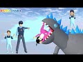 Baby Titan Celine Di Tangkap Godzilla 😱😱| Yuta Mio Panik Cari Polisi Taiga | Sakura School Simulator