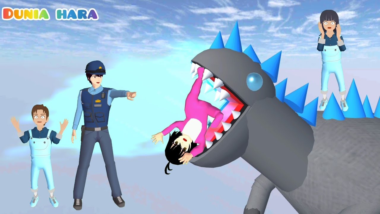 Baby Titan Celine Di Tangkap Godzilla 😱😱| Yuta Mio Panik Cari Polisi Taiga | Sakura School Simulator