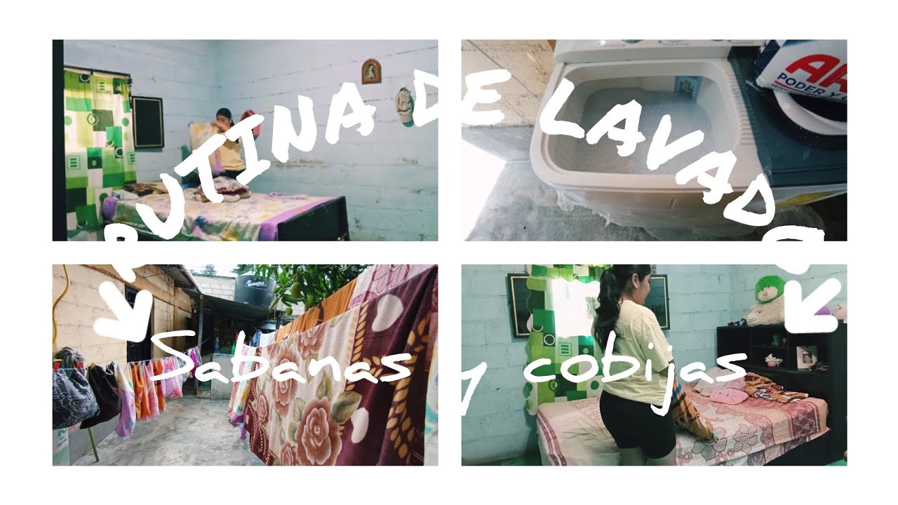 RUTINA DE LAVADO 🧼 "SABANAS Y COBIJAS"//LAVADORA SEMIAUTOMÁTICA// Mary