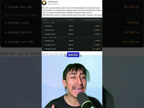 Play video: Claude Is Giving You 20x Your Money's Worth (But For How Long)