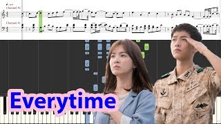 [Piano Tutorial] Everytime (Descendants of the Sun OST) - CHEN(첸), Punch(펀치)