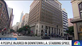 Multiple stabbing injures 4 in downtown LA