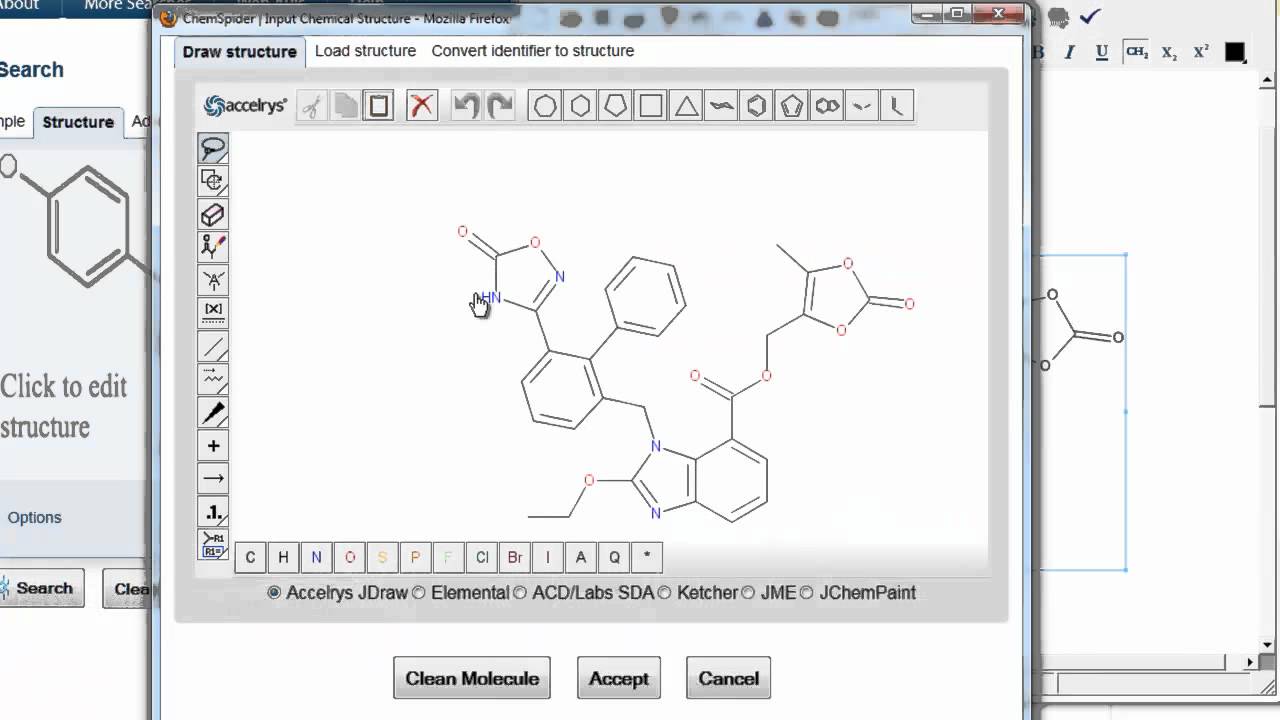 Chemspider - Search By Chemical Structure