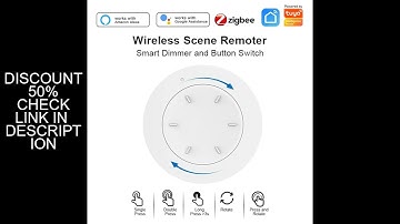 Tuya ZigBee Smart Knob Switch Dimmer Removeable Wireless Scene Linkage Push Button Light Automation