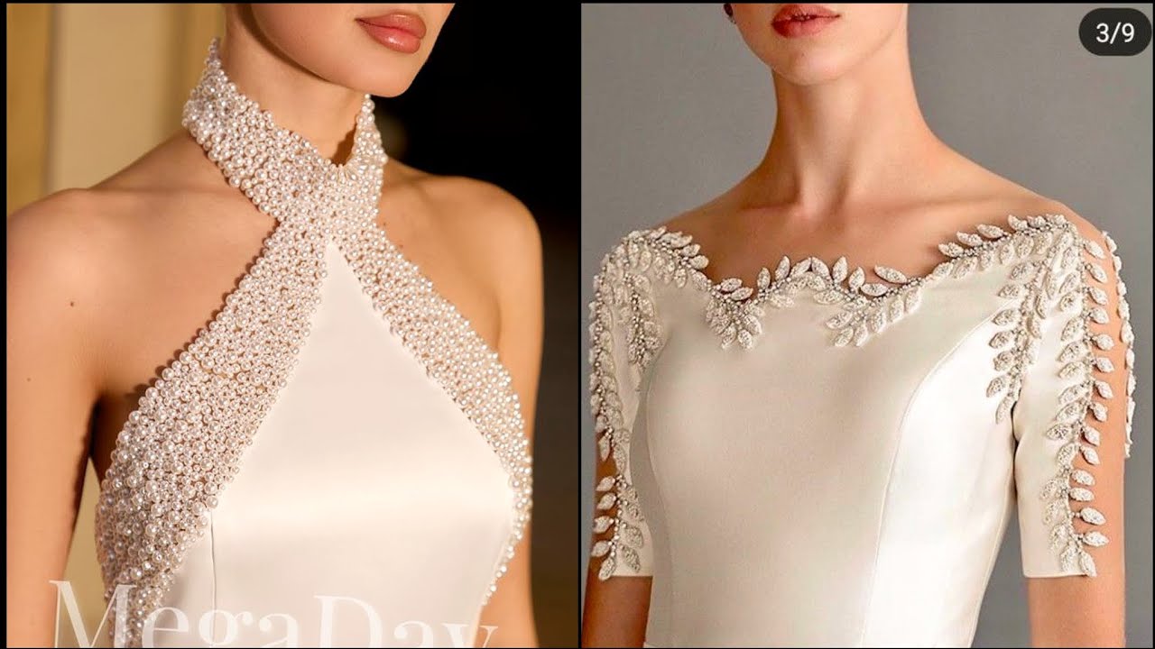 :✨ Stylish Party Wear Neck Designs | Fancy Embellished & Net Neckline Ideas for Dresses 👗💎