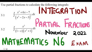 Mathematics N6 Partial Fractions November 2022 Question 3 @mathszoneafricanmotives