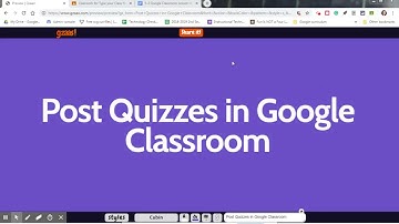 Post Quizzes in Google Classroom