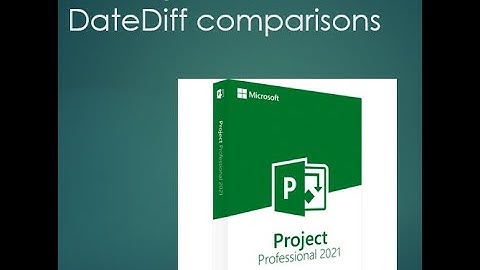 MS Project DateDiff function