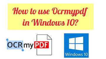 How to use Ocrmypdf in Windows 10?