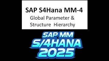 SAP S4Hana MM-4 Global Parameter & Structure Hierarchy