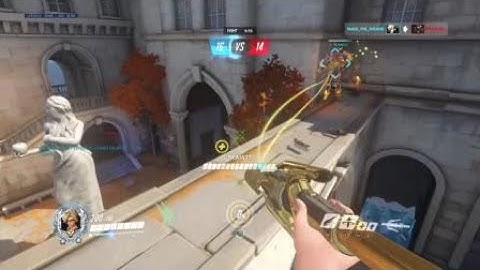 Winning a 1v1 with a Roadhog as Mercy
