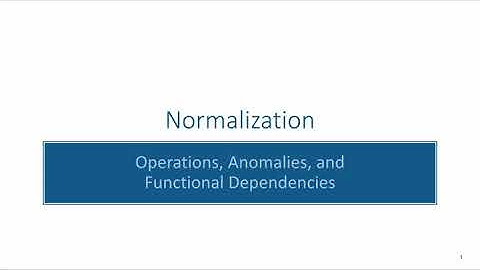 Normalization: Operations and Anomalies