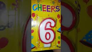 Number Candle 6 Cheers shorts