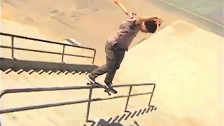 Backside Smith Grind Down Crusty 17 Stair Rail!!! - WTF! -  Alex Willms