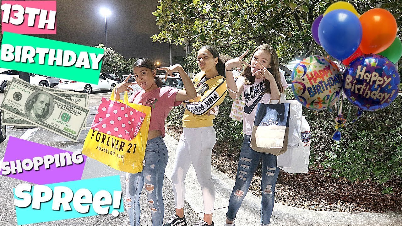 HUGE 13TH BIRTHDAY SHOPPING SPREE WITH MY BEST FRIENDS!
