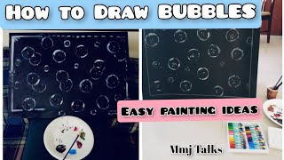 BUBBLE Painting Technique|Easy fun art for kids |Simple DIY Painting ideas| |MmjTalks
