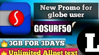 Download Lagu GOSURF50 3GB + Unlinet texts| Only for globe MP3