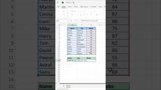 SORTBY Function in Excel #excel #excelshorts #exceltips #exceltricks